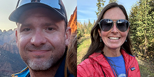 photograph of new Anchorage Folk Festival Board of Directors members Tim Samuelson (Vice President) and Laura Grossman (Treasurer)