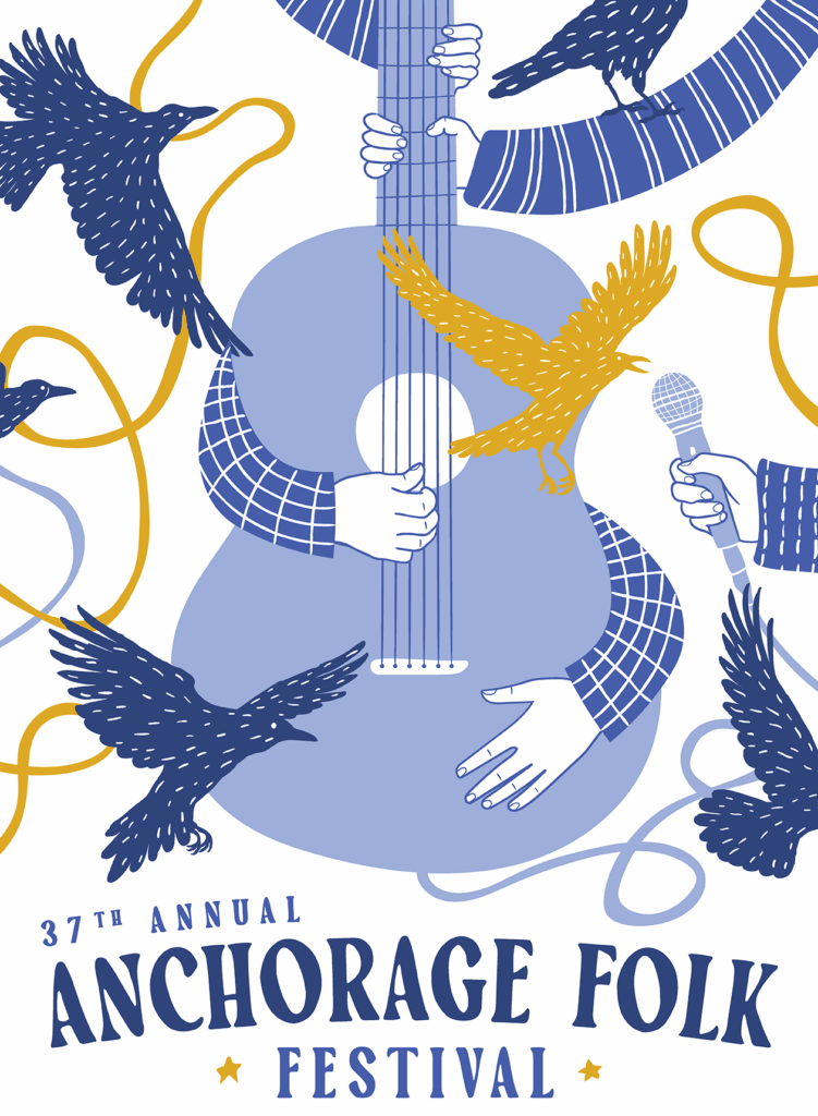 official Festival Art for the 2026 Anchorage Folk Festival