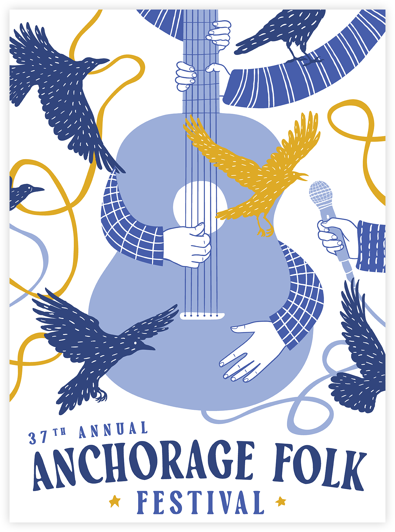 official Festival Art for the 2026 Anchorage Folk Festival