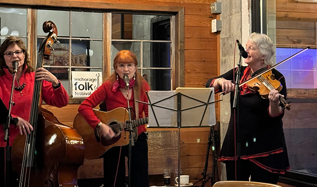 photograph of Bluestockings performing