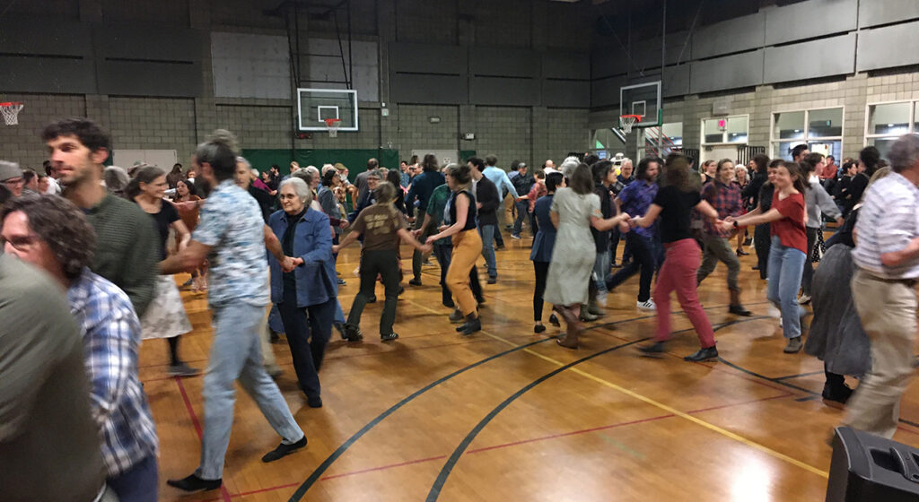 Dancing at the 2025 Anchorage Folk Festival’s Barn Dance