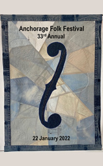 Anchorage Folk Festival art for 2022 by George Art Gianakopoulos and Johnse Ostman